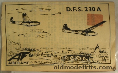 Airframe 1/72 DFS-230 A Troop Glider - Bagged, 5 plastic model kit